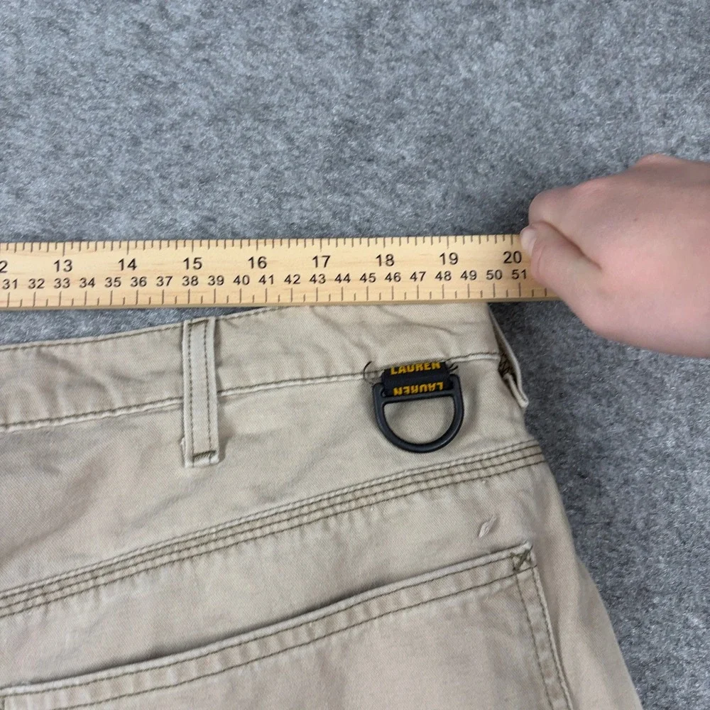 Polo Jeans Co‎ Carpenter Shorts Mens 38 Tan Khaki Carpenter Short W/D-Ring Y2K